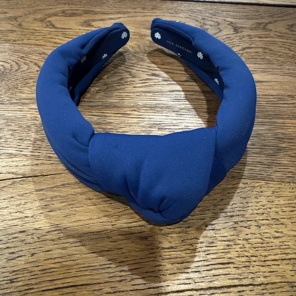 Lele Sadoughi Blue Knotted Headband